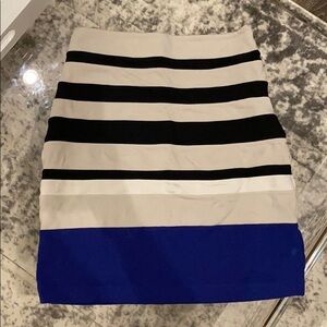 Express Bandage Color Block Skirt